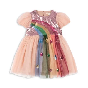 Konges Sløjd Odette Rainbow jurk met sequins - Evening Sand